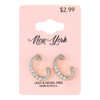 Initial Earring - C