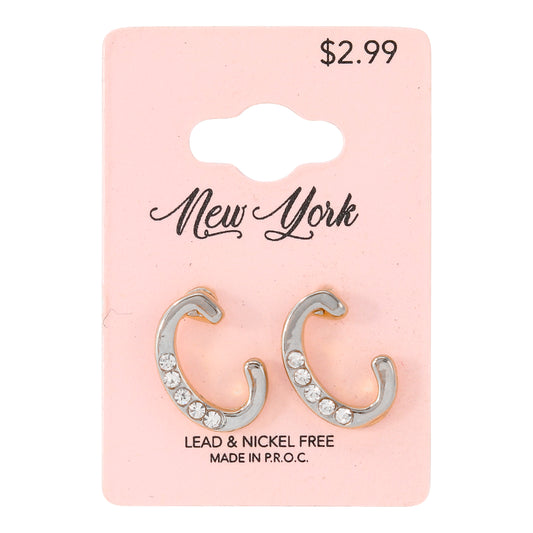 Initial Earring - C