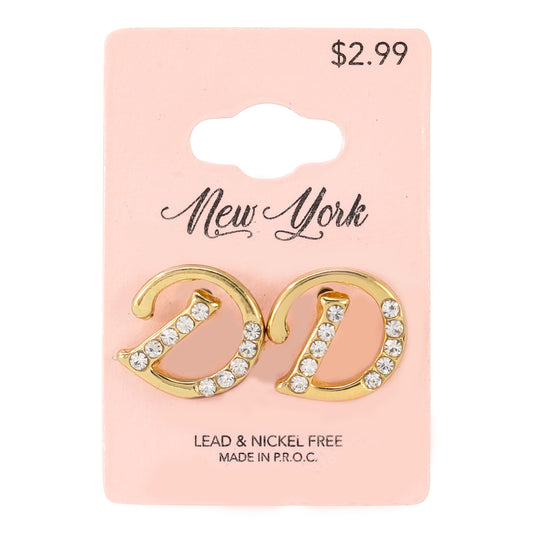 Initial Earring - D