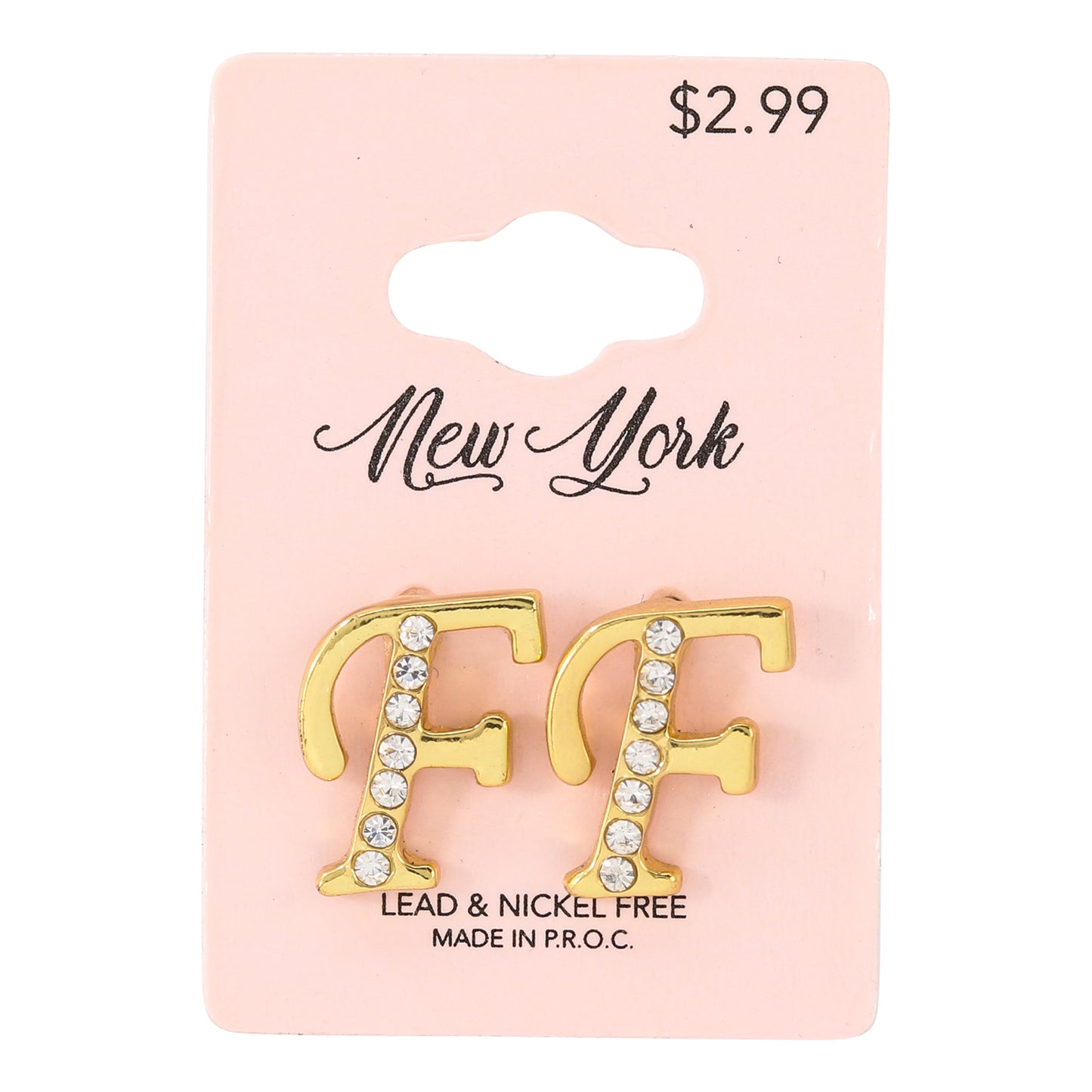 Initial Earring - F