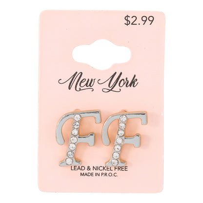 Initial Earring - F