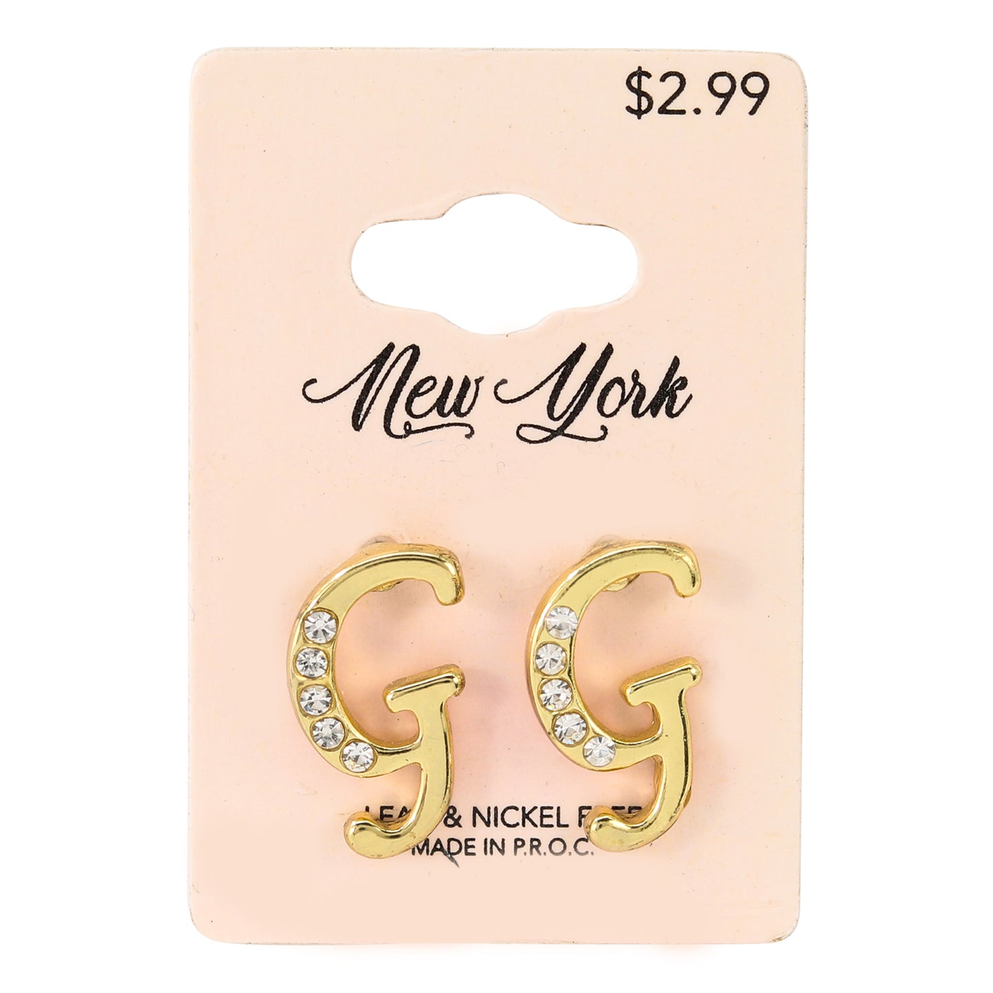 Initial Earring - G