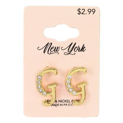 Initial Earring - G