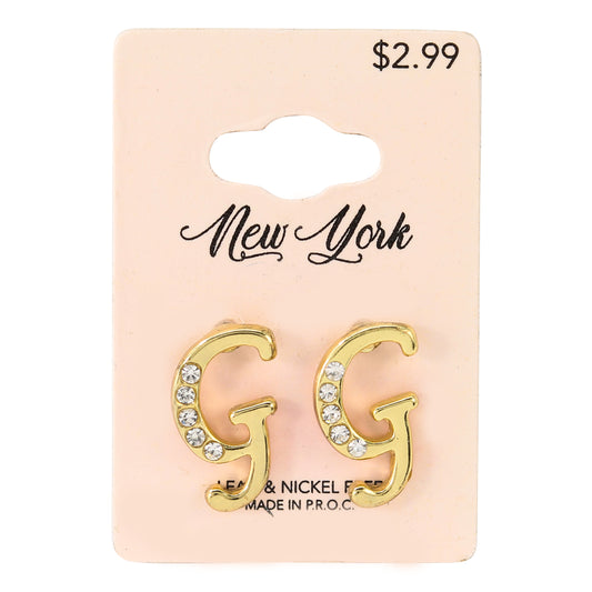 Initial Earring - G