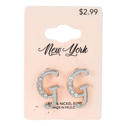 Initial Earring - G