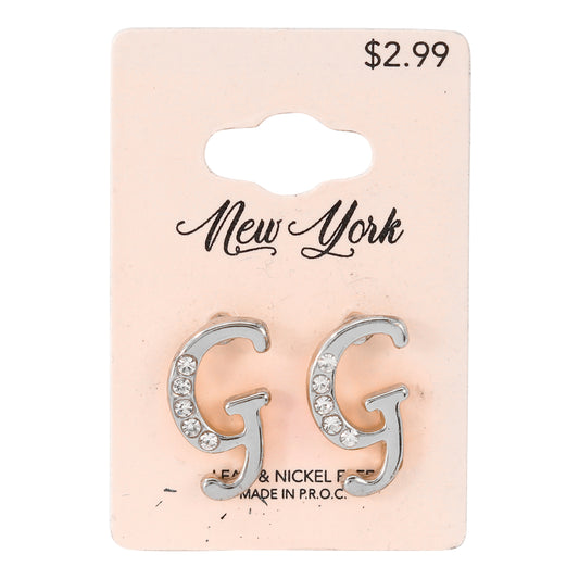 Initial Earring - G