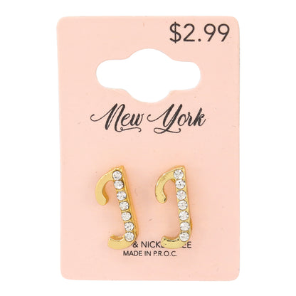 Initial Earring - J