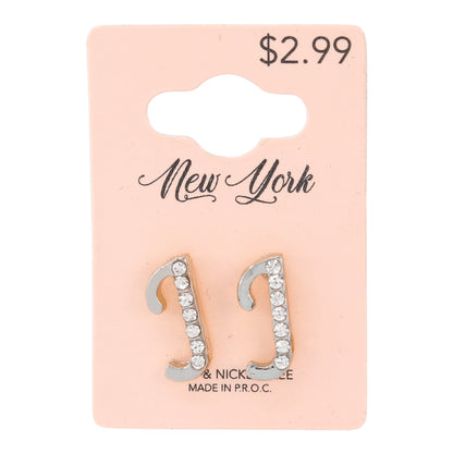 Initial Earring - J