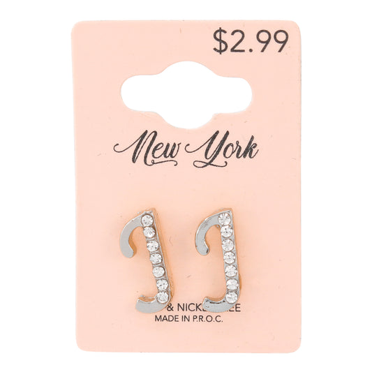 Initial Earring - J