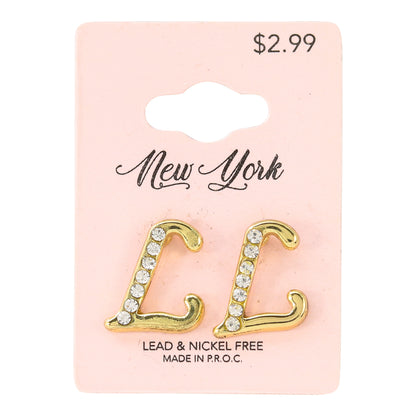 Initial Earring - L