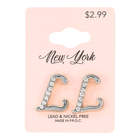 Initial Earring - L