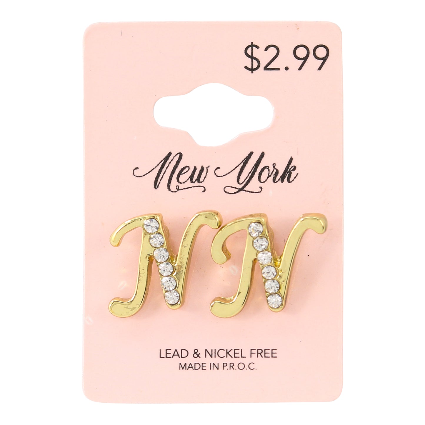 Initial Earring - N