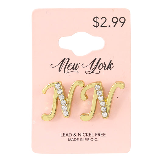 Initial Earring - N