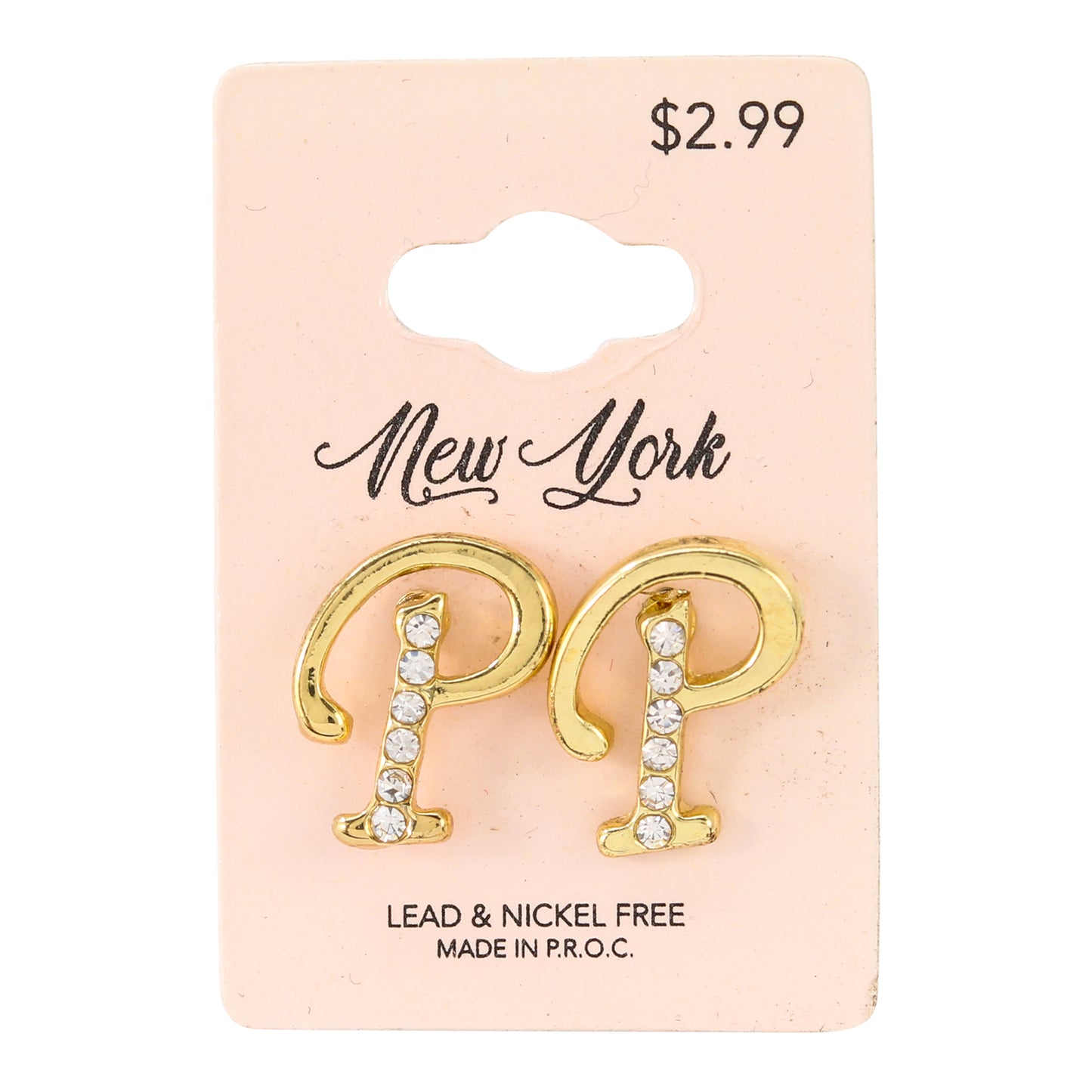 Initial Earring - P