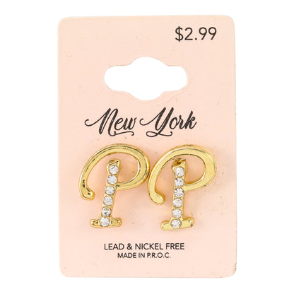 Initial Earring - P