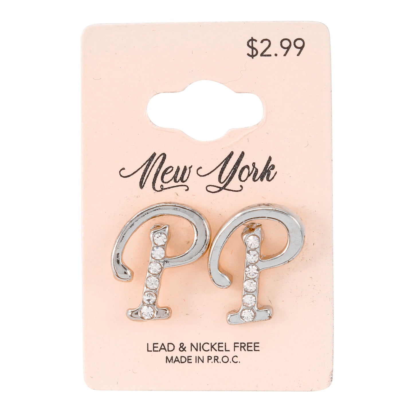 Initial Earring - P