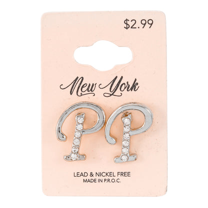 Initial Earring - P