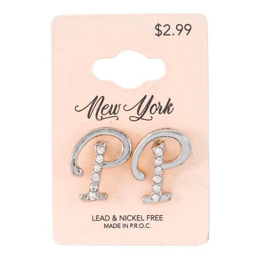 Initial Earring - P