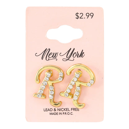 Initial Earring - R