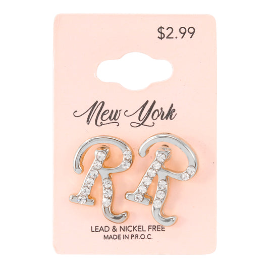 Initial Earring - R