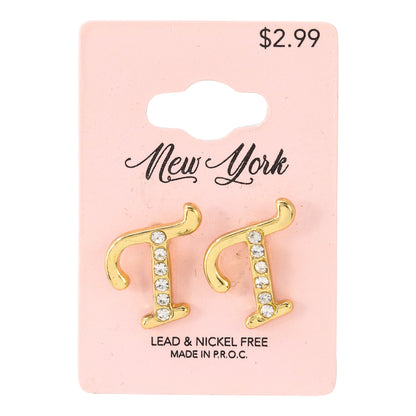 Initial Earring - T