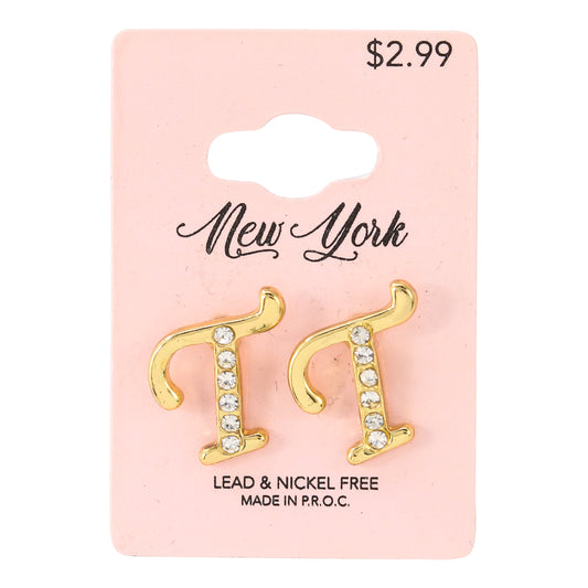 Initial Earring - T