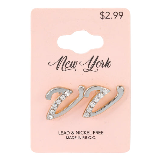 Initial Earring - V