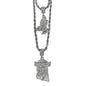 Iced Medium Pendant 2on Necklace Set - MHC-01