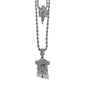 Iced Medium Pendant 2on Necklace Set - MHC-02