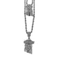 Iced Medium Pendant 2on Necklace Set - MHC-06