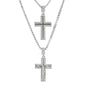 Iced Medium Pendant 2on Necklace Set - MHC-108
