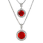 Iced Medium Pendant 2on Necklace Set - MHC-114