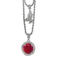 Iced Medium Pendant 2on Necklace Set - MHC-11