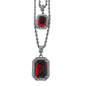 Iced Medium Pendant 2on Necklace Set - MHC-12