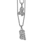 Iced Medium Pendant 2on Necklace Set - MHC-201