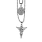 Iced Medium Pendant 2on Necklace Set - MHC-208