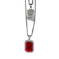 Iced Medium Pendant 2on Necklace Set - MHC-209