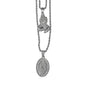 Iced Medium Pendant 2on Necklace Set - MHC-218