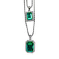 Iced Medium Pendant 2on Necklace Set - MHC-220
