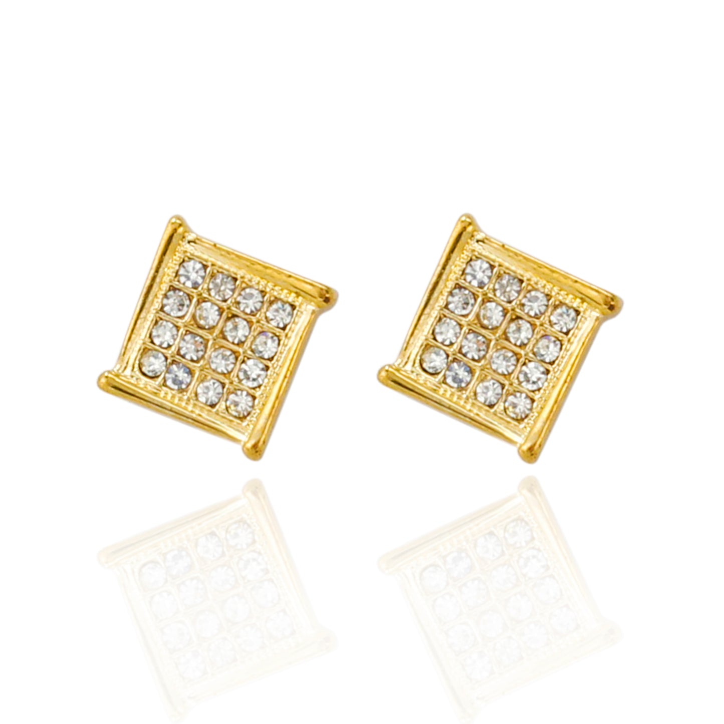 Square Pave Earrings - MPC 108