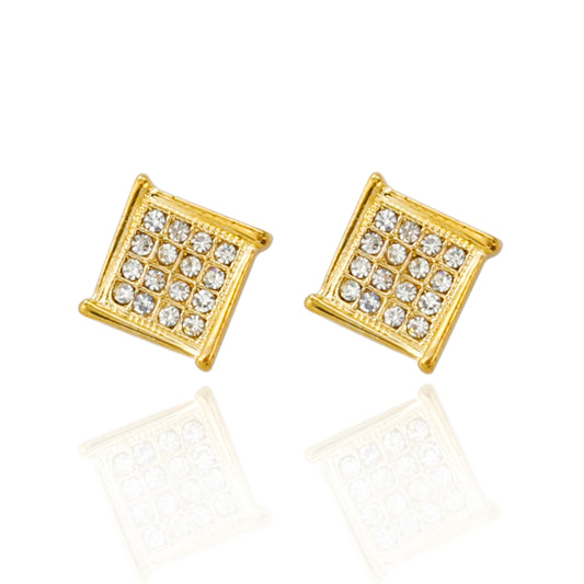 Square Pave Earrings - MPC 108