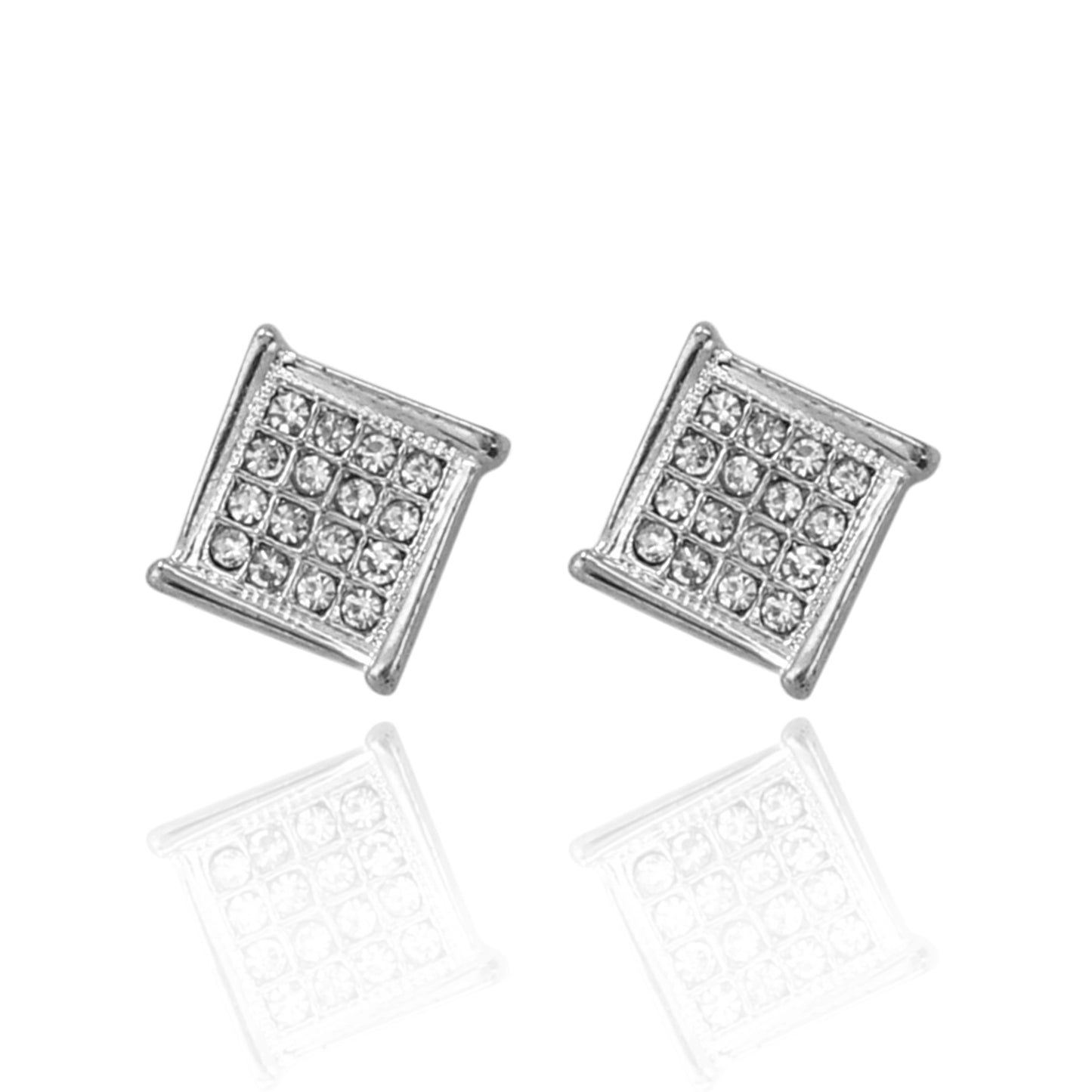 Square Pave Earrings - MPC 108