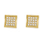 11mm Square Pave Earrings - MPC 116