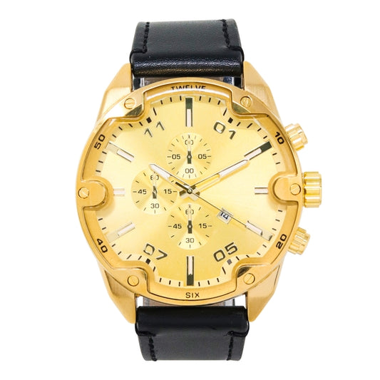 Mens Leather Band Watch  - 10369-LB