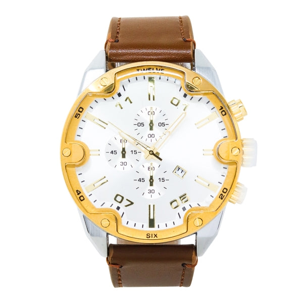 Mens Leather Band Watch  - 10369-LB
