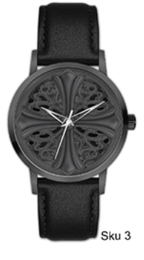 Mens Leather Band Watch  - 10372-LB