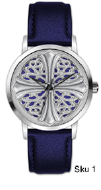 Mens Leather Band Watch  - 10372-LB