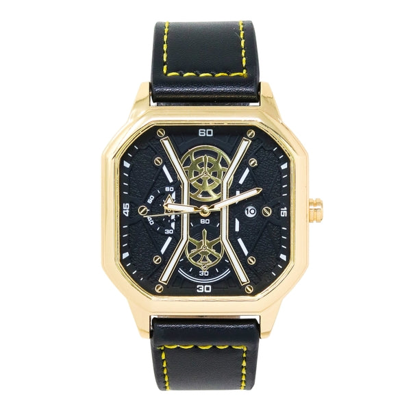 Mens Leather Band Watch  - 10375-LB