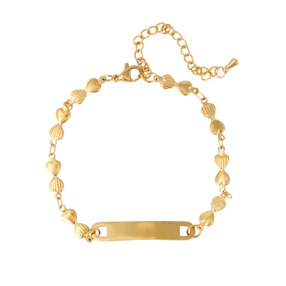 Double Heart Link Bracelet - NBR-115