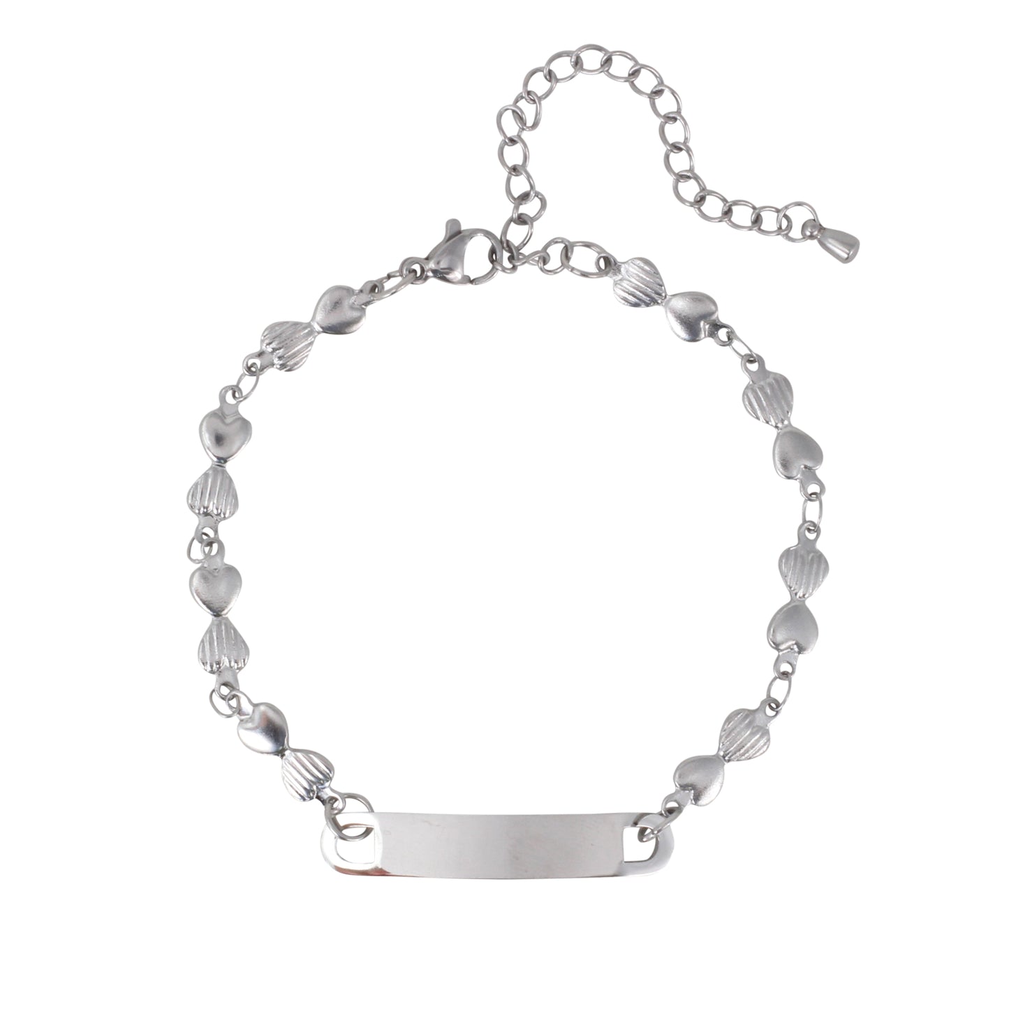 Double Heart Link Bracelet - NBR-115